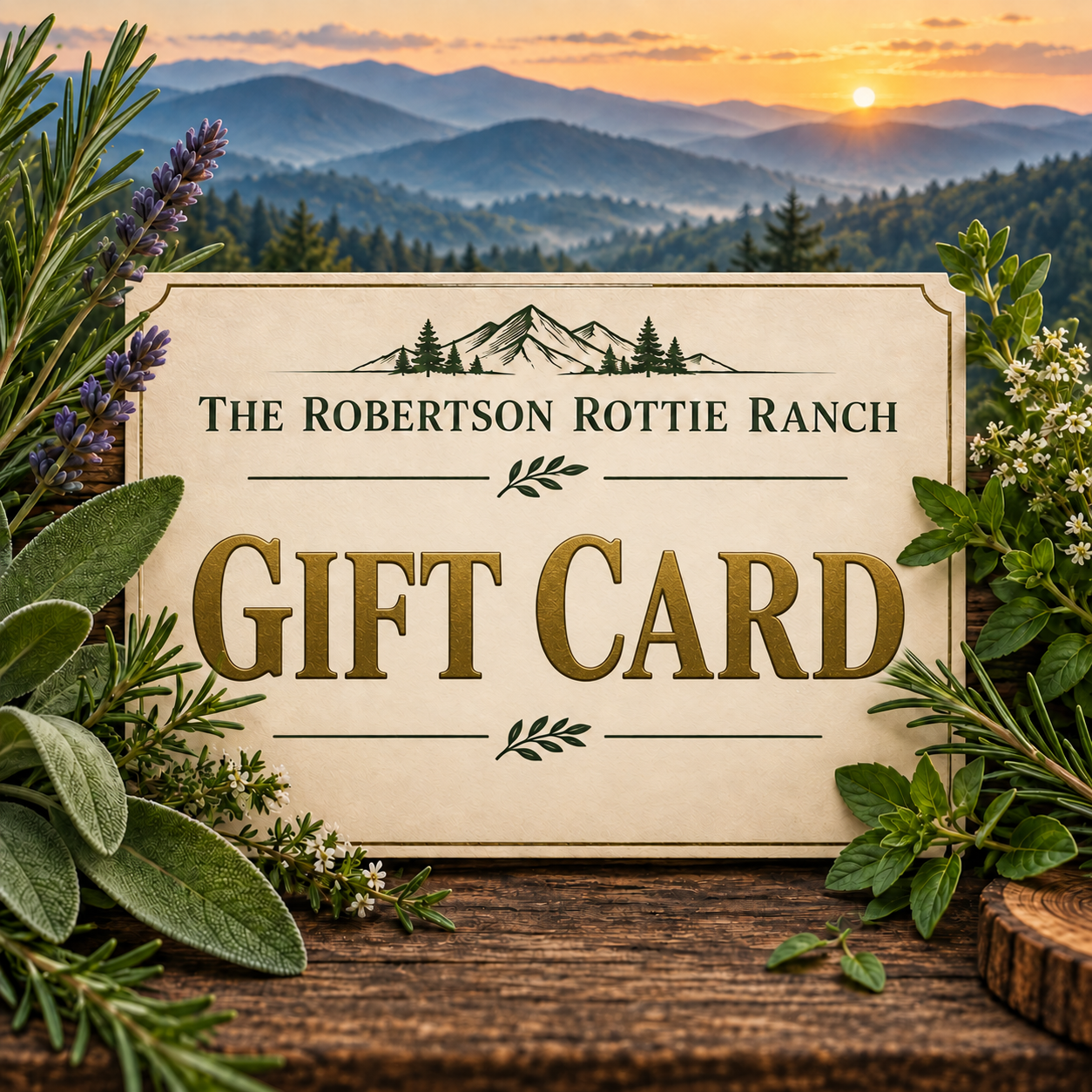 The Robertson Rottie Ranch Gift Card