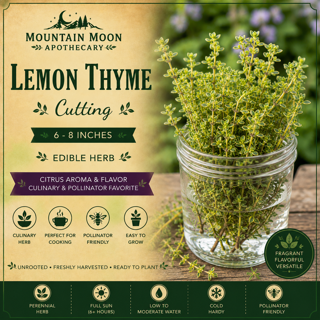Lemon Thyme Cutting (Thymus × citriodorus) - Live Herb Plant Starter